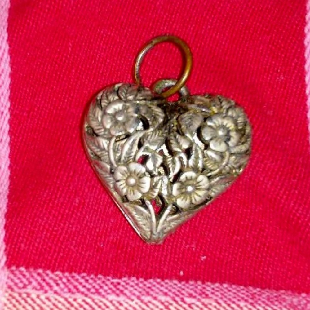 Vintage Pewter Heart Pendant